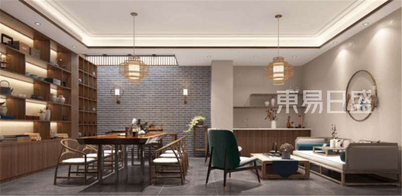 上海上海灿辉晶典230平新中式风格三居室其他区域效果图