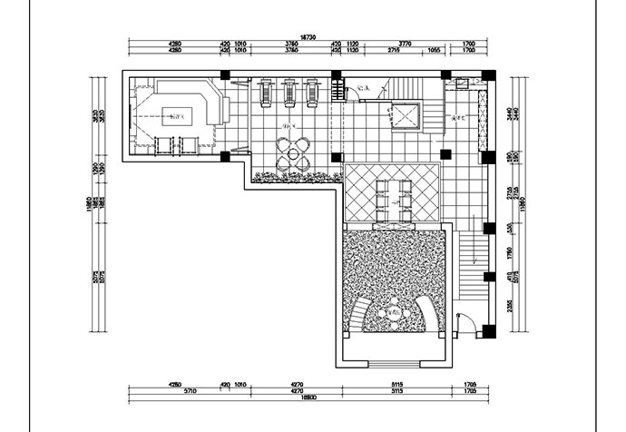 崇明区东滩花园400平新中式风格别墅装修效果图