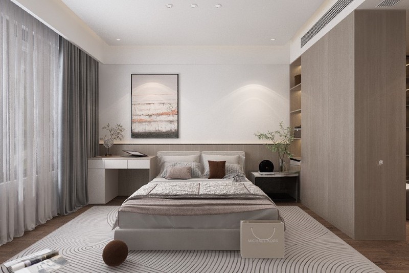 上海上海·原野花园216平现代简约风格跃层卧室装修效果图