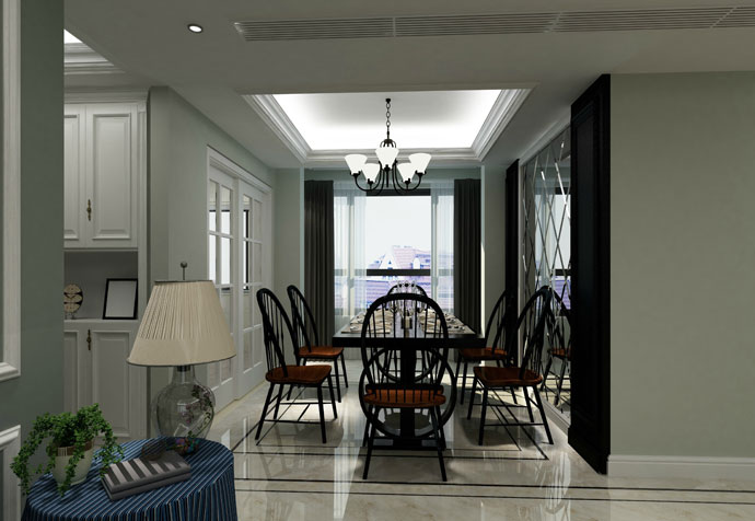 浦东新区环球翡翠湾100平现代风格公寓装修效果图