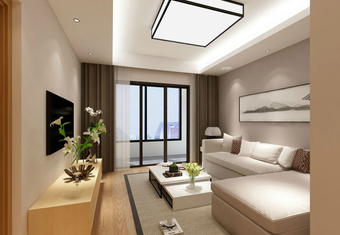 浦东新区绿地东上海62平现代风格公寓装修效果图