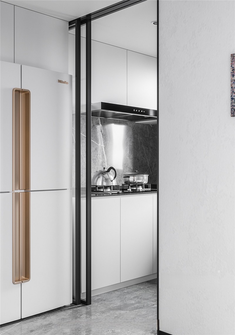 上海申通公寓78平现代简约风格二居室厨房装修效果图