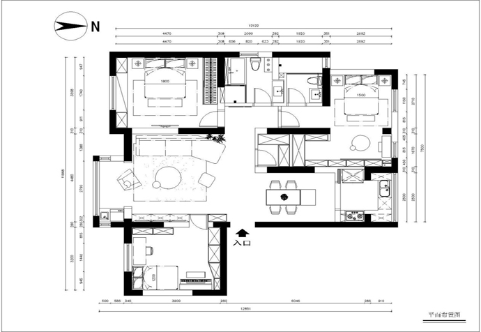 浦东新区证大家园150平法式风格公寓装修效果图
