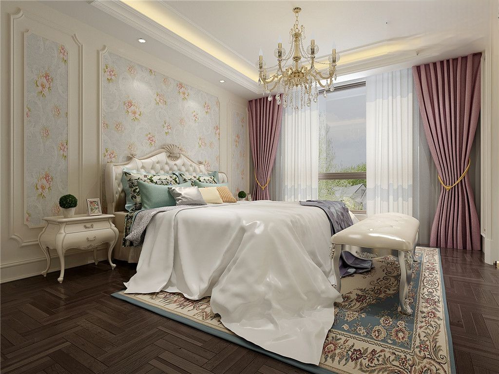 嘉定区680平欧式风格独栋别墅卧室装修效果图