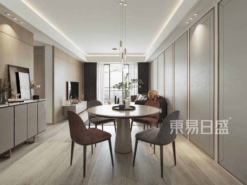 上海仁恒滨江园105平现代前卫风格住宅餐厅装修效果图