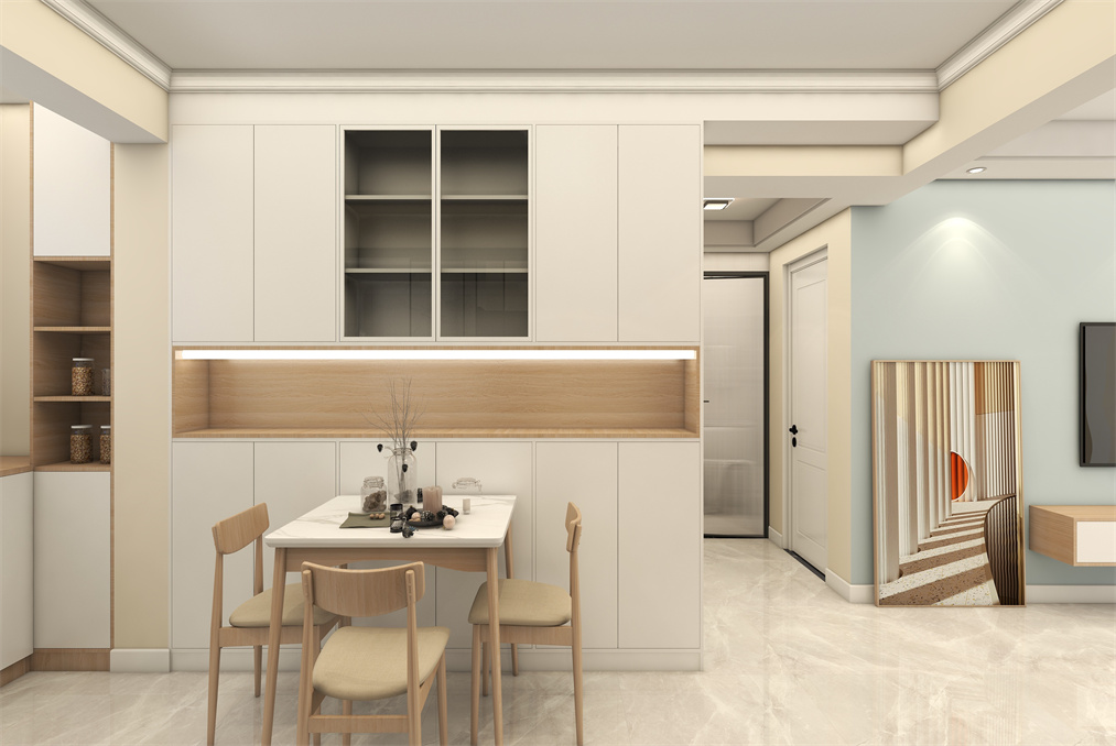 闵行尚义路公寓100平现代简约风格二房装修效果图