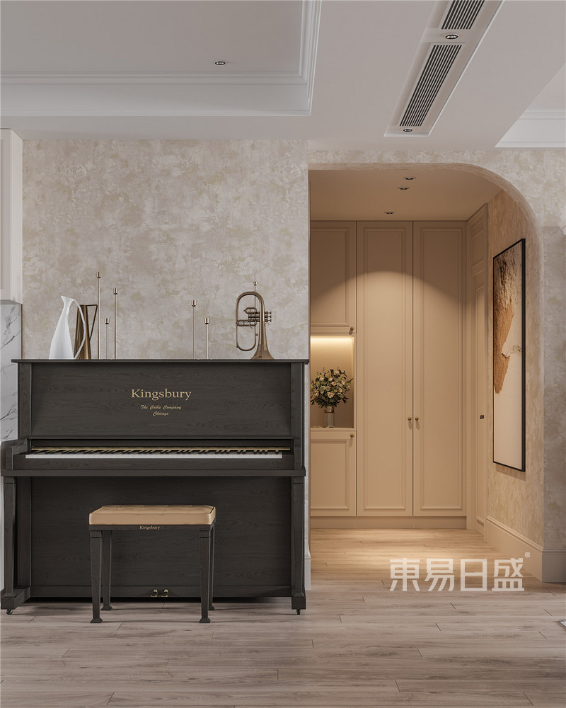 上海龙湖天璞150平美式风格三居室客厅装修效果图