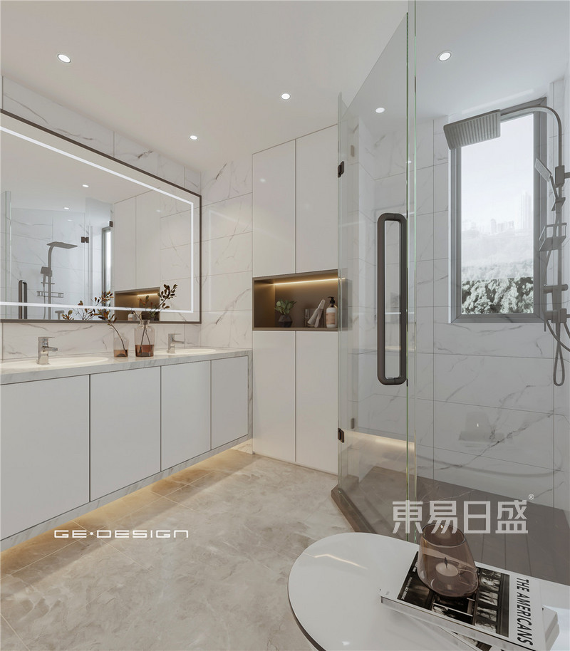 上海久欣公寓114平现代简约风格三居室卫生间装修效果图