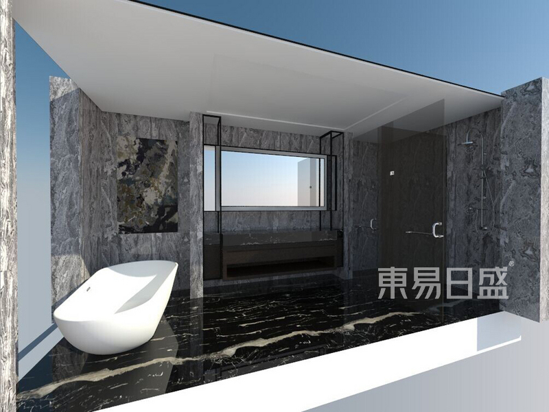 上海安托山300平现代简约风格别墅卫生间装修效果图