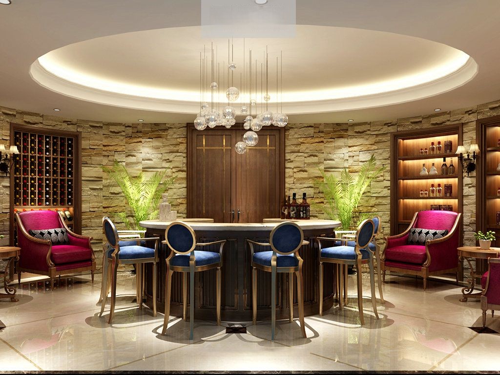 滨湖区南丰御园600平欧式风格大平层餐厅装修效果图