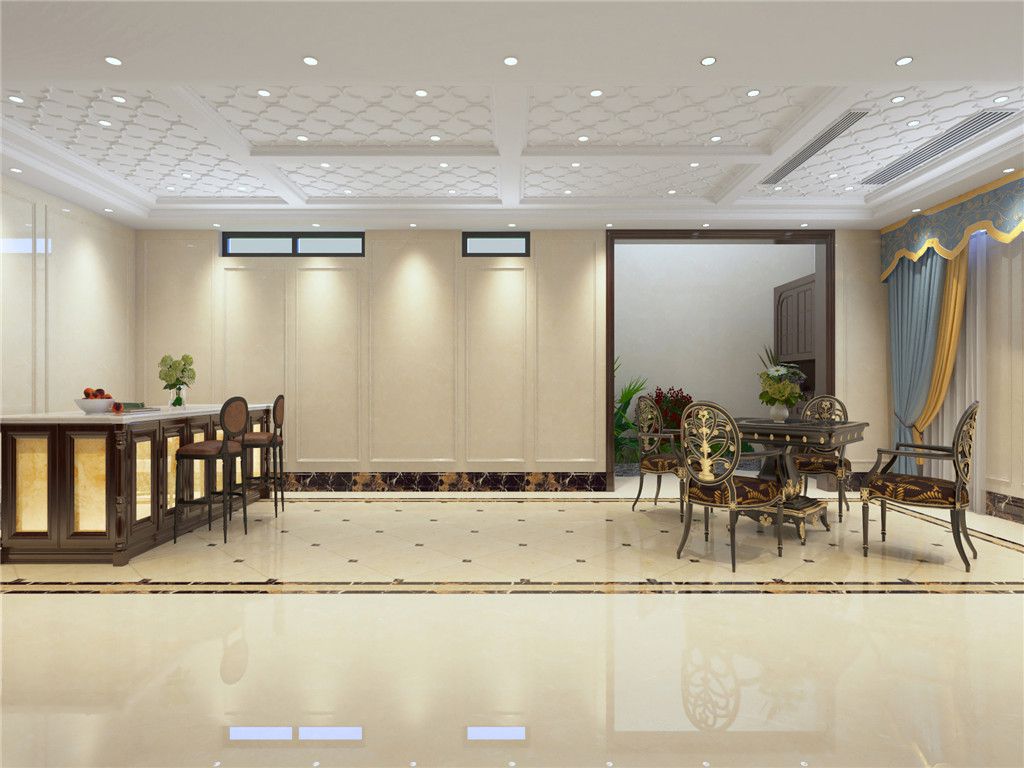 松江区大名府500平新古典风格联排别墅地下室装修效果图