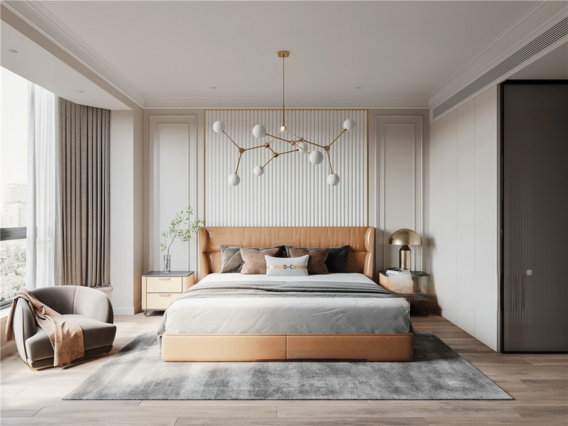 上海上海华山夏都苑170平法式风格三居室卧室装修效果图