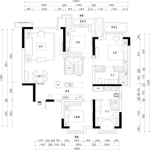 上海首创禧悦282平别墅户型图