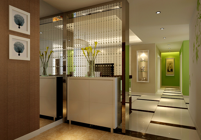 嘉定区西上海名邸130平现代风格公寓装修效果图