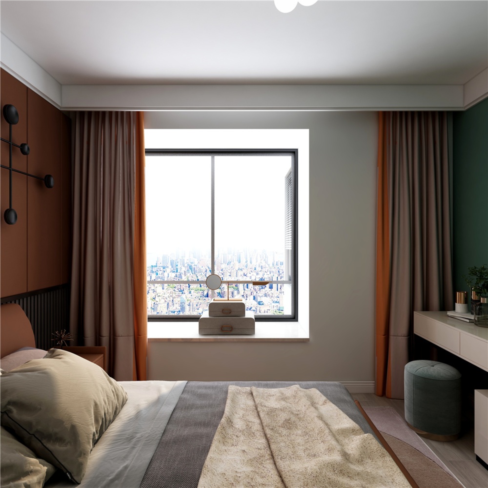浦东沪南公路90现代简约一室一厅卧室装修效果图