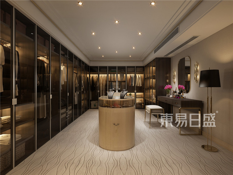 上海首创禧悦248平现代前卫风格别墅衣帽间装修效果图