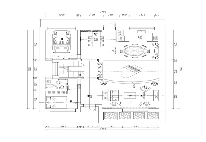 浦东新区硅谷商墅680平欧式风格别墅装修效果图