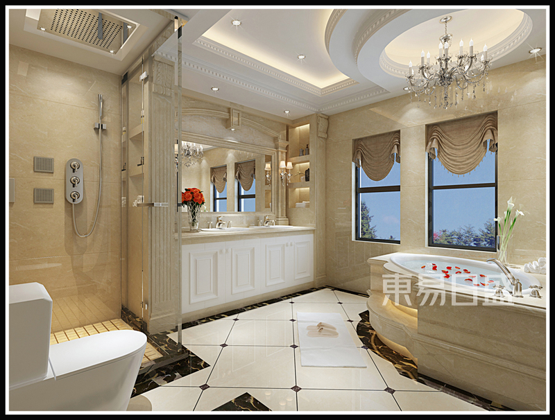 上海海门别墅800平欧式古典风格别墅卫生间装修效果图