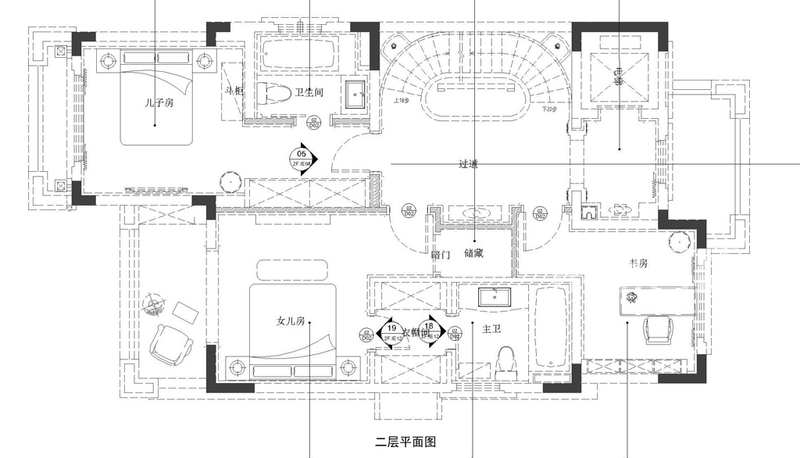 上海世联350平法式风格别墅其他区域效果图