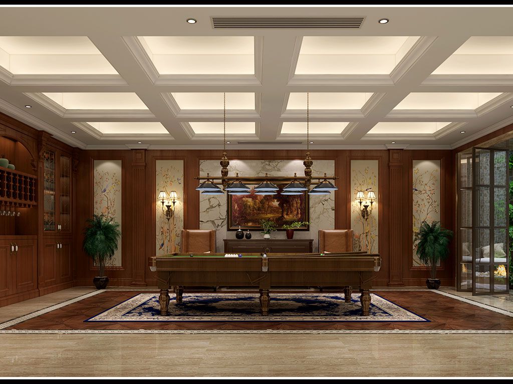 金山区200平欧式风格独栋别墅休闲娱乐室装修效果图
