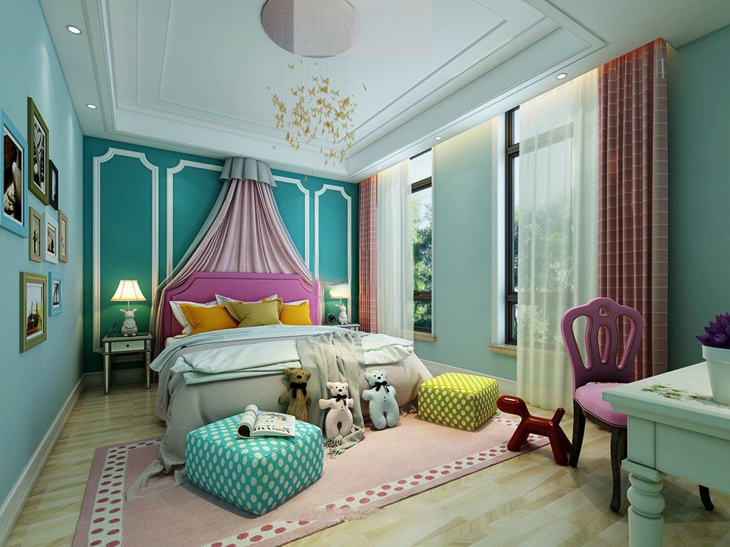 闵行区绿城玫瑰园385平欧式风格大平层卧室装修效果图