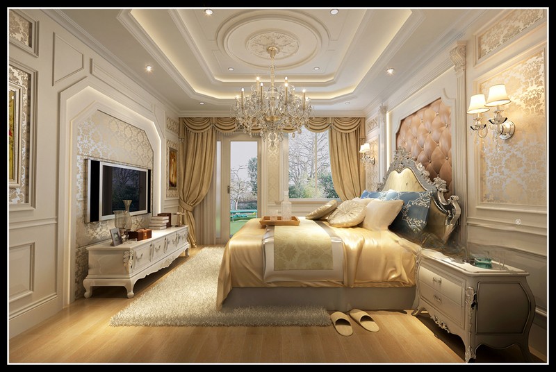 上海海门别墅600平欧式风格别墅卧室装修效果图