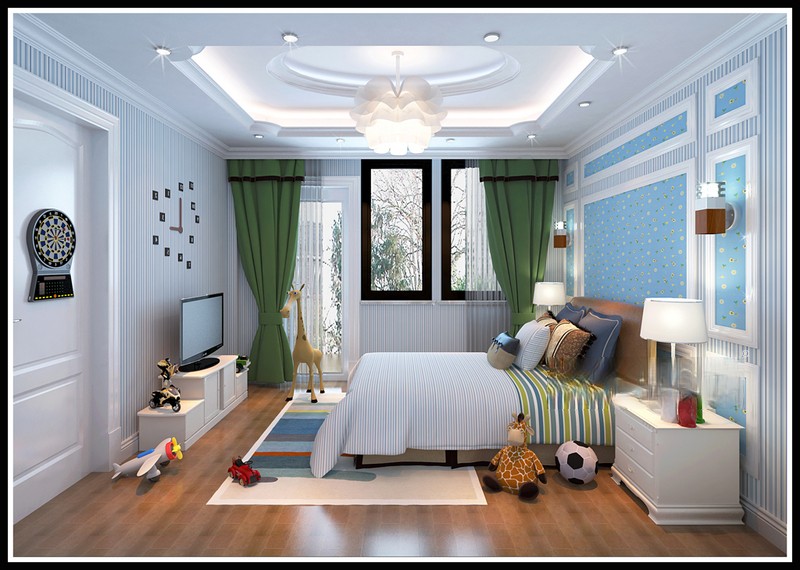 上海海门别墅600平欧式风格别墅儿童房装修效果图