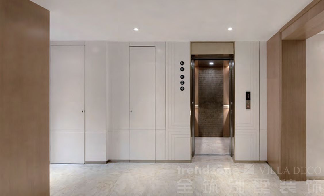 徐汇区凯麟公寓560现代别墅外观&走廊&电梯厅装修效果图