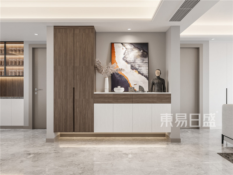 上海金辉海上铭著145平现代简约风格三居室玄关装修效果图