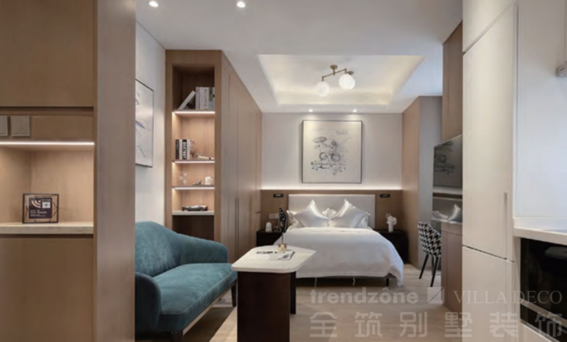 徐汇区凯麟公寓560现代别墅卧室装修效果图