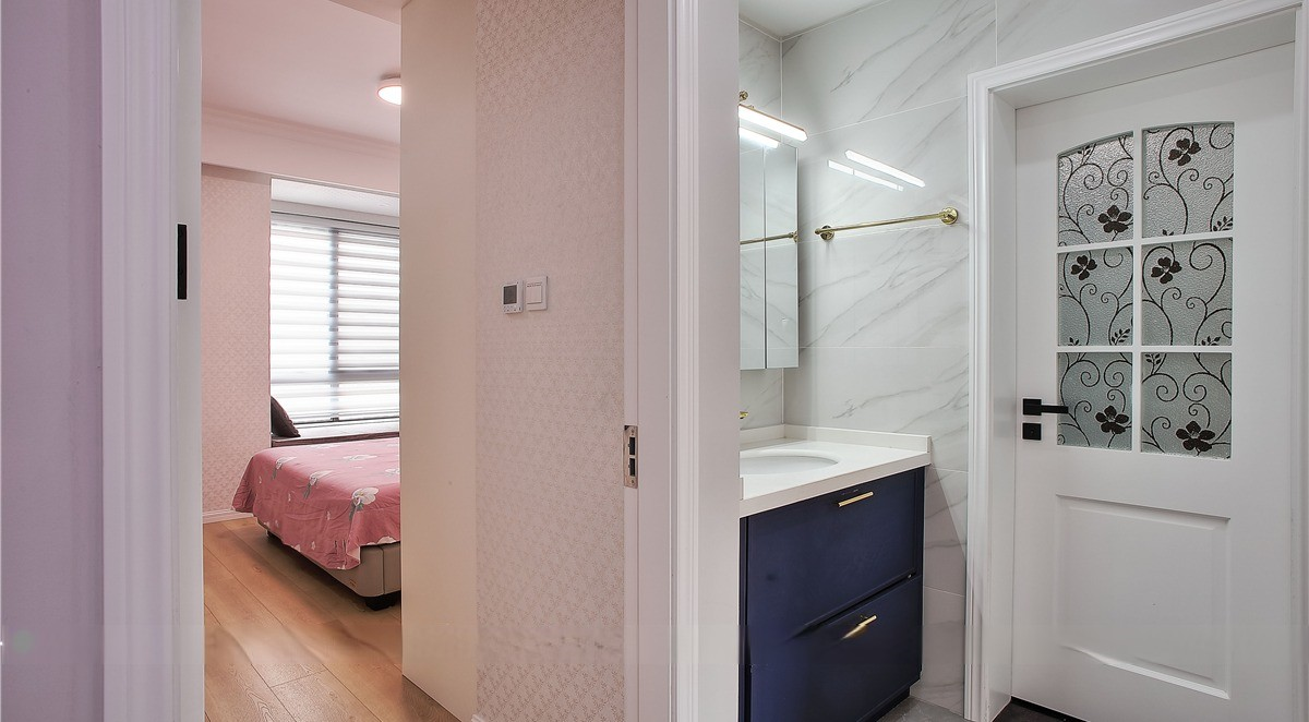 宝山区中环国际公寓三期115平轻奢风格两室两厅装修效果图
