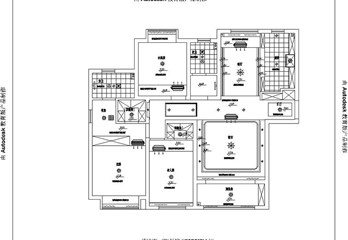 宝山区恒盛豪庭140平简约风格公寓装修效果图