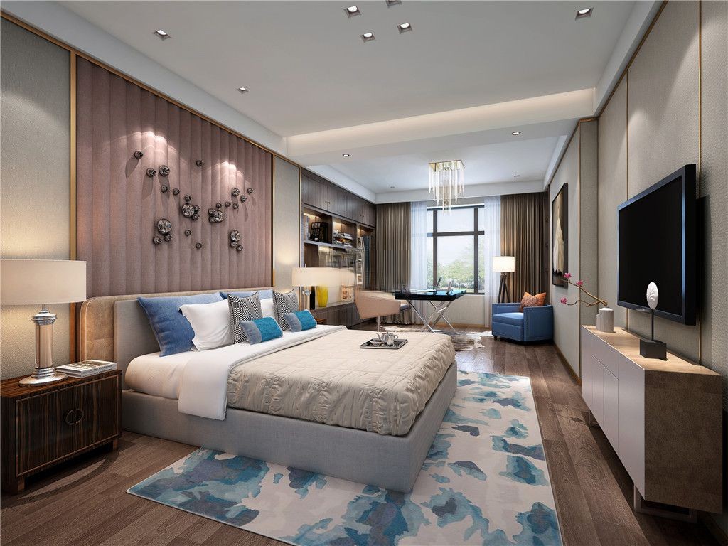 青浦区600平法式风格独栋别墅卧室装修效果图