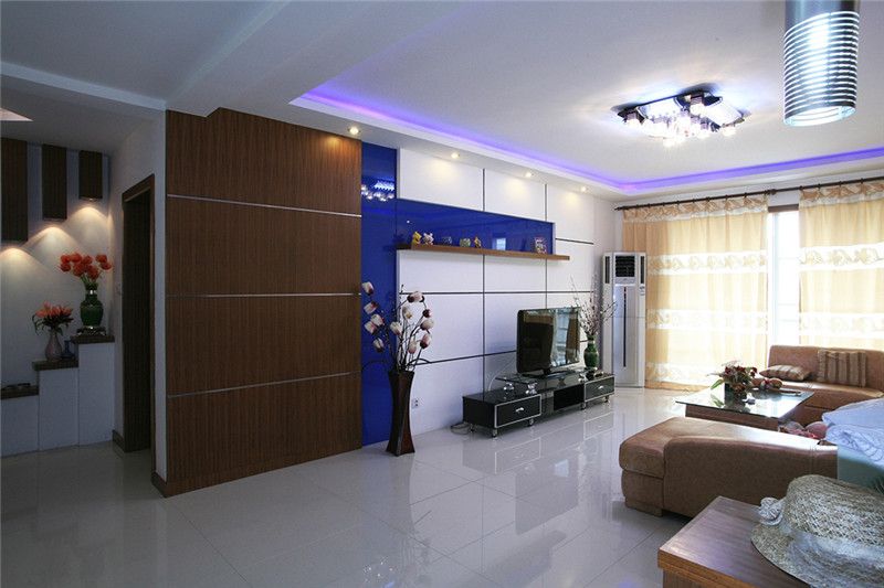 宝山区新顾村大家园93平米平现代简约风格两室户装修效果图