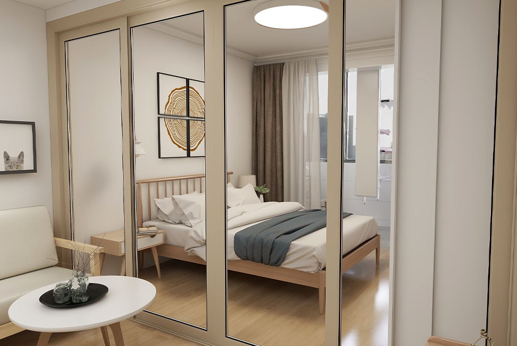 长宁绿地海怡公寓52平现代简约风格一房装修效果图