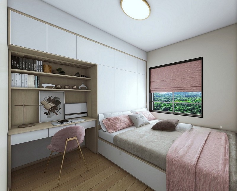 上海富丽公寓100平北欧风格住宅书房装修效果图